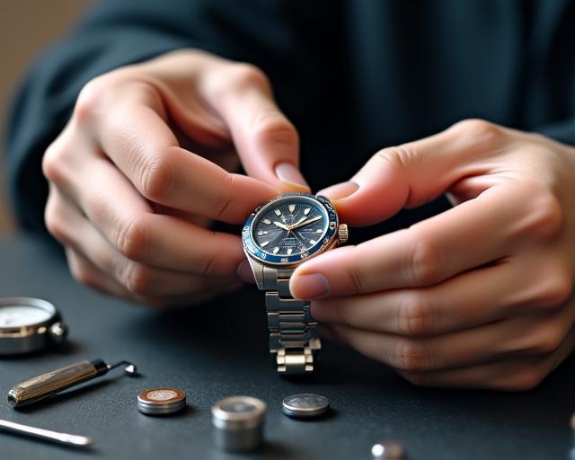 Watch battery replacement service